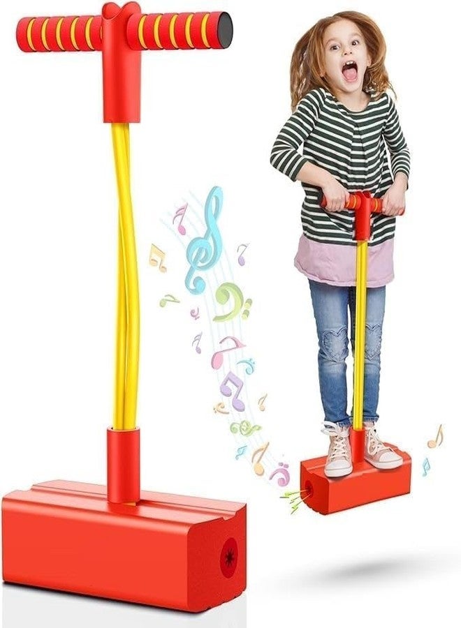TECH LOGO ELECTRONICS Help Children Grow Bigger Kids Pogo Jumper Fun and Safe Pogo Stick for Toddlers, Durable Foam Bungee Jumping Stick Makes Squeaky Sounds Improves Balance, Bouncing Toy (Multi Colour) - Image 1